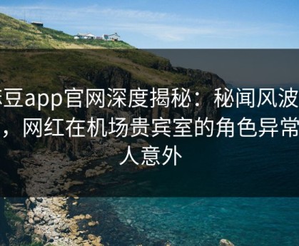 麻豆app官网深度揭秘：秘闻风波背后，网红在机场贵宾室的角色异常令人意外