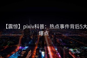 【震惊】pixiv科普：热点事件背后5大爆点