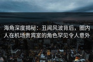 海角深度揭秘：丑闻风波背后，圈内人在机场贵宾室的角色罕见令人意外