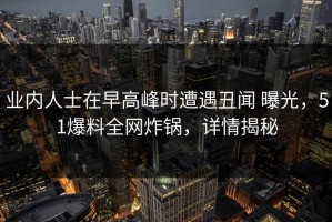 业内人士在早高峰时遭遇丑闻 曝光，51爆料全网炸锅，详情揭秘